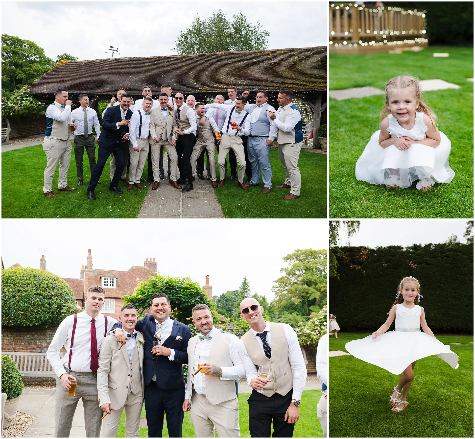wedding guests at Winters Barns