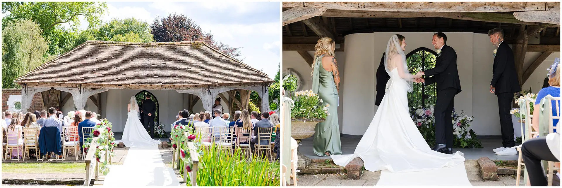 outdoor rustic wedding ceremony wedding ceremony, eastwell manor