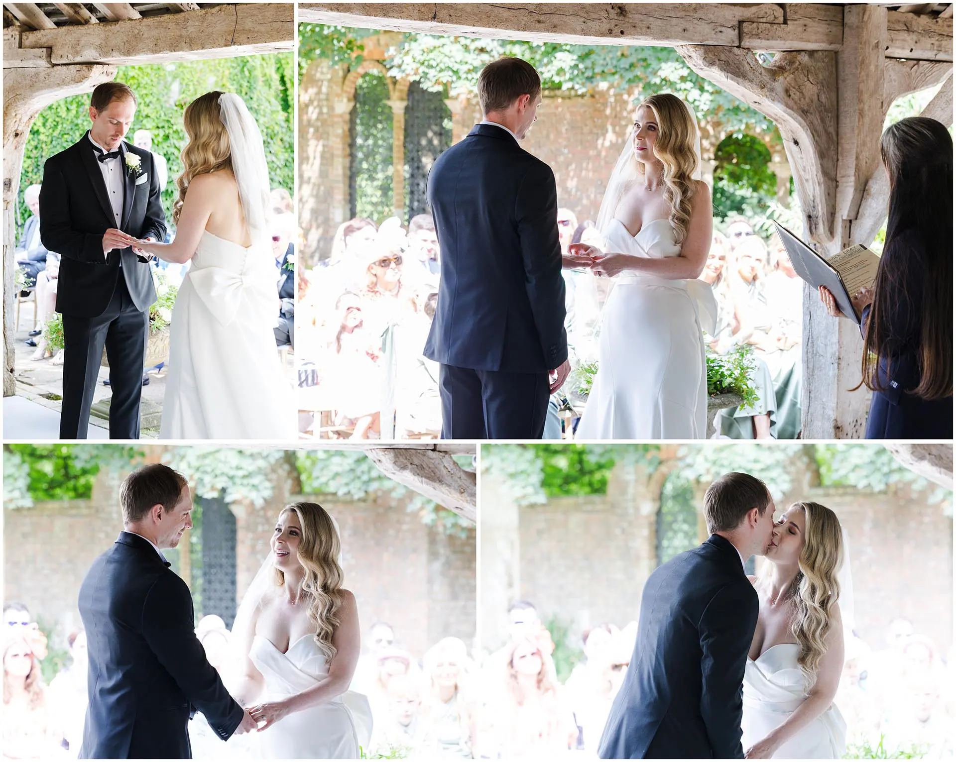 outdoor wedding ring exchange wedding ceremony, eastwell manor