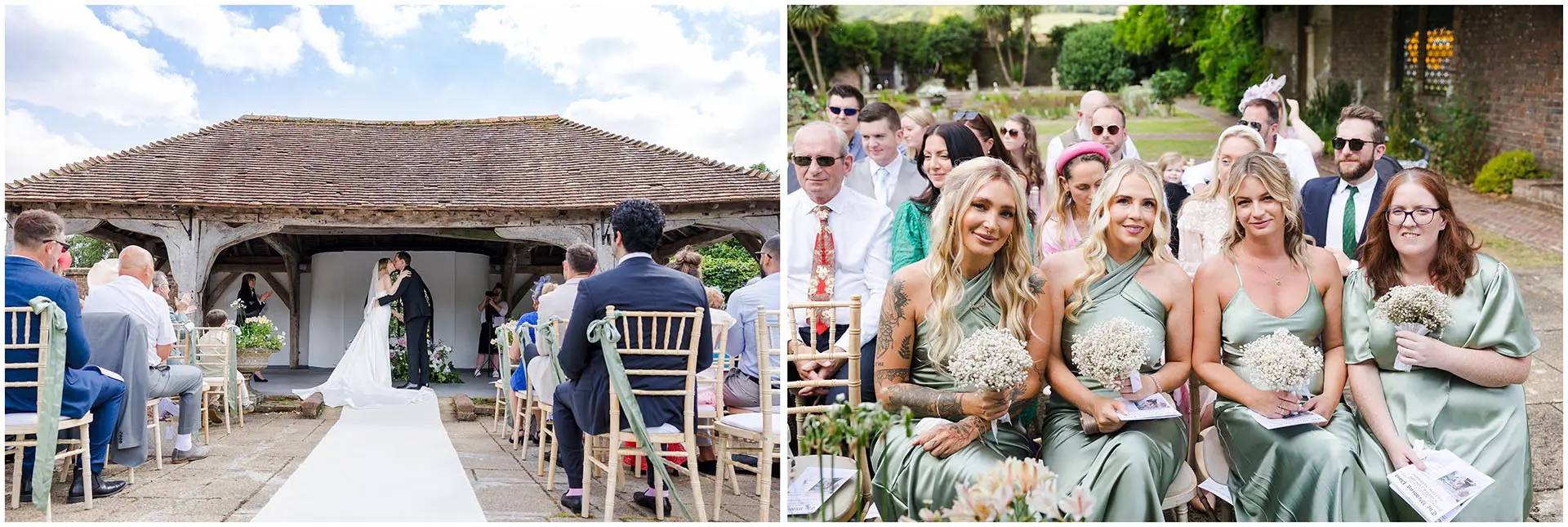 wedding ceremony and bridesmaids wedding ceremony, eastwell manor