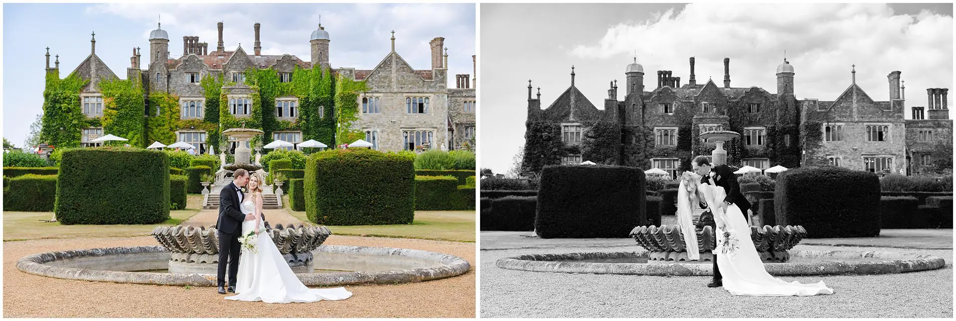 castle garden wedding portrait bridal photos at eastwell manor by louisa dettmer photography