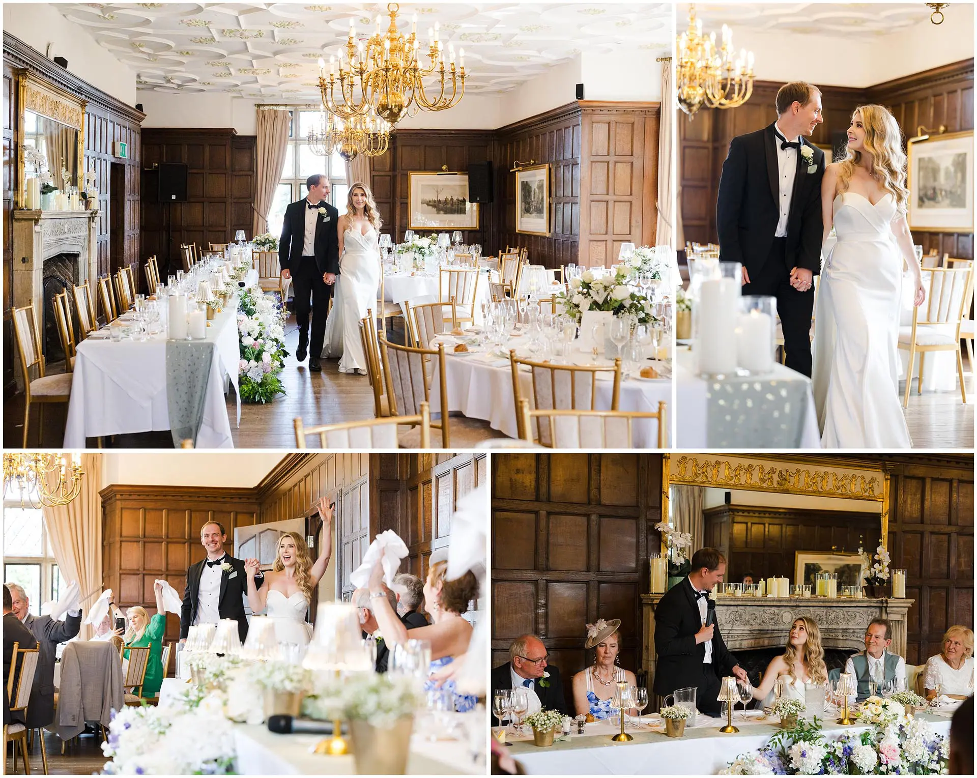 wedding reception in historic ballroom bridal photos at eastwell manor by louisa dettmer photography