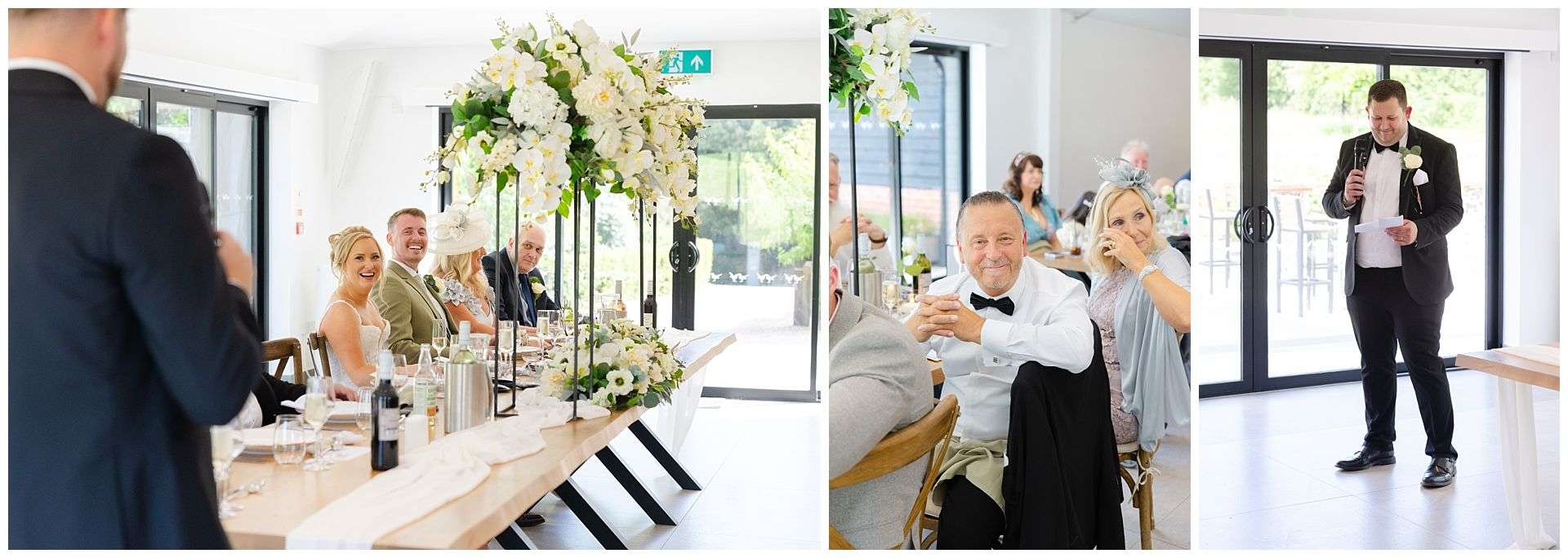 best mans speech, bride reaction at chapel house estate by Louisa Dettmer Photography