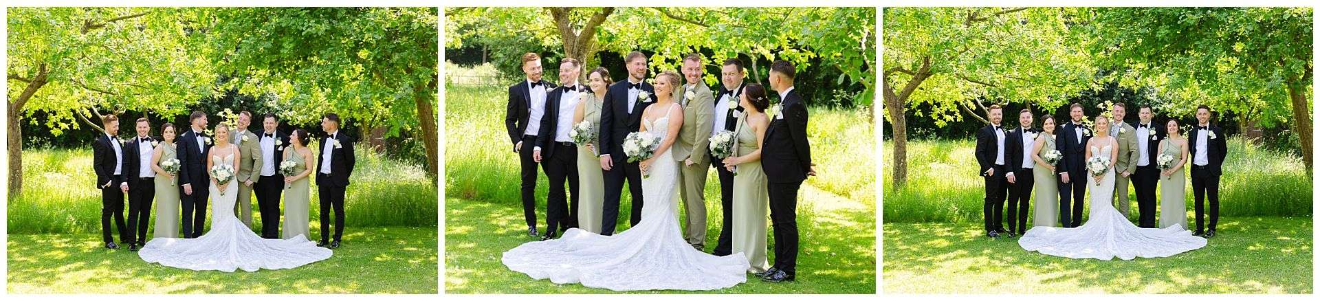 bridal party fun photos at chapel house estate wedding venue by Louisa Dettmer Photography