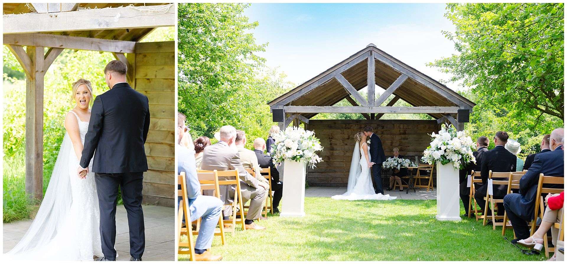 wedding ceremony at chapel house estate by Louisa Dettmer Photography