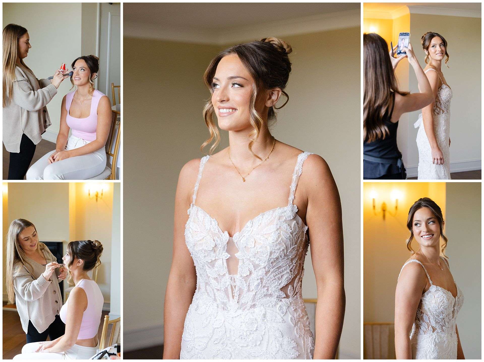 bride getting ready moments eastwell manor photo shoot by louisa dettmer photography