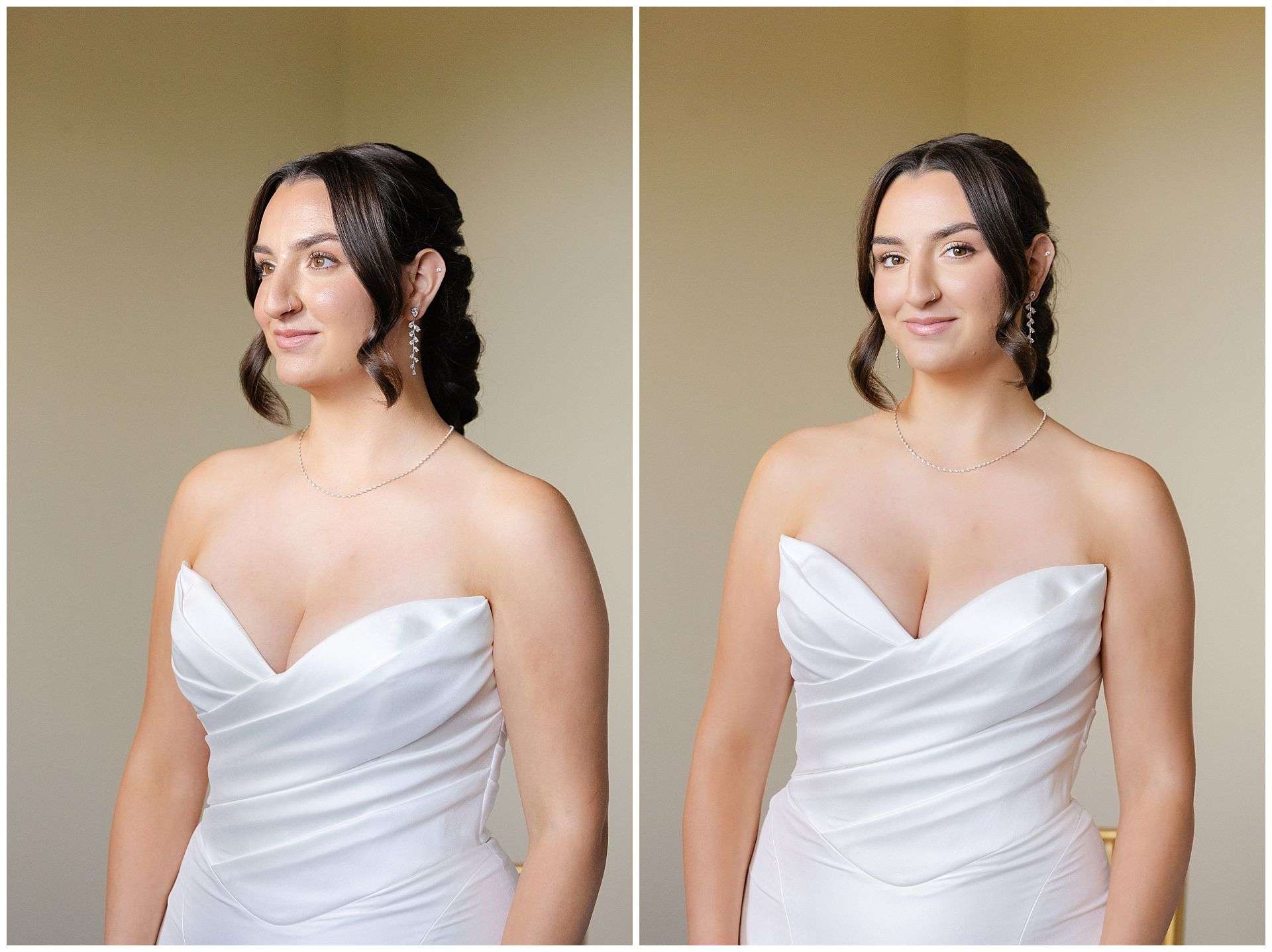 bridal split portrait eastwell manor photo shoot by louisa dettmer photography