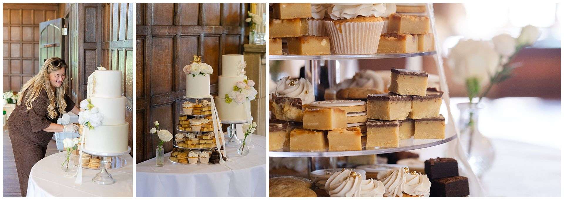 wedding dessert table eastwell manor photo shoot by louisa dettmer photography