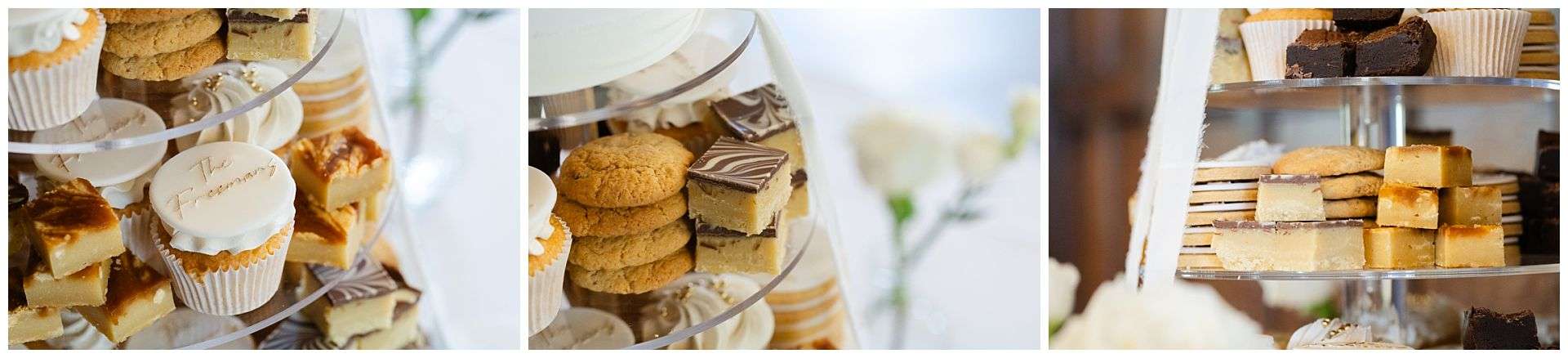 tiered dessert display eastwell manor photo shoot by louisa dettmer photography