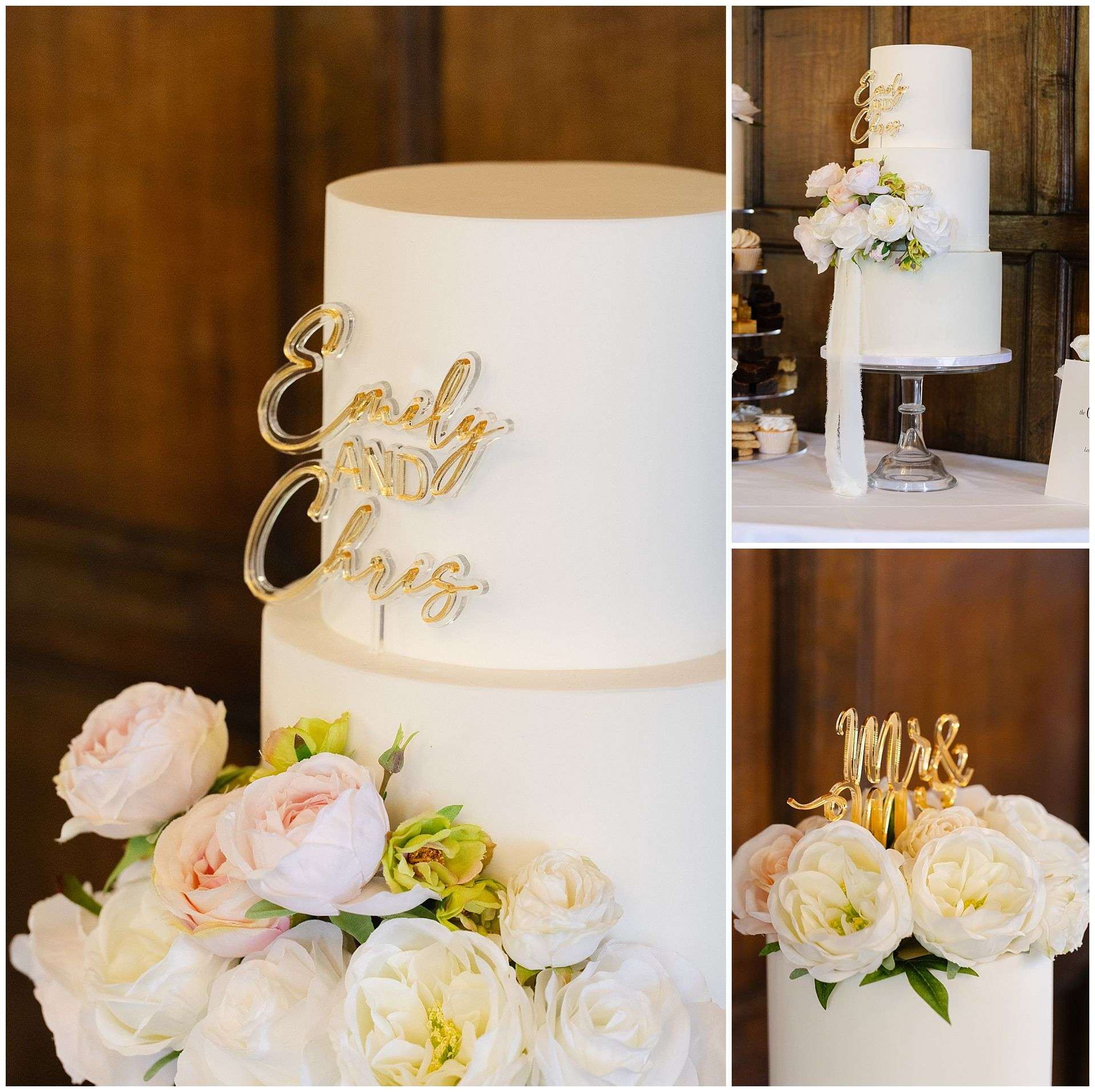 white wedding cake with peonies eastwell manor photo shoot by louisa dettmer photography