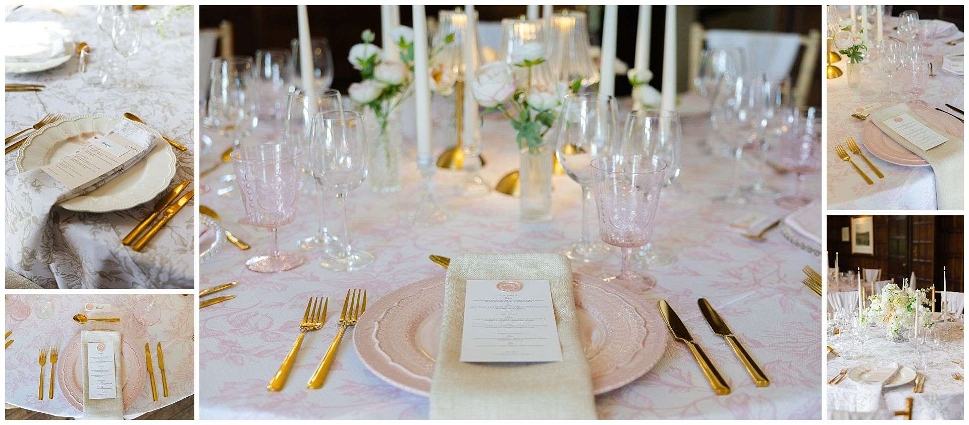 elegant wedding table setting eastwell manor photo shoot by louisa dettmer photography