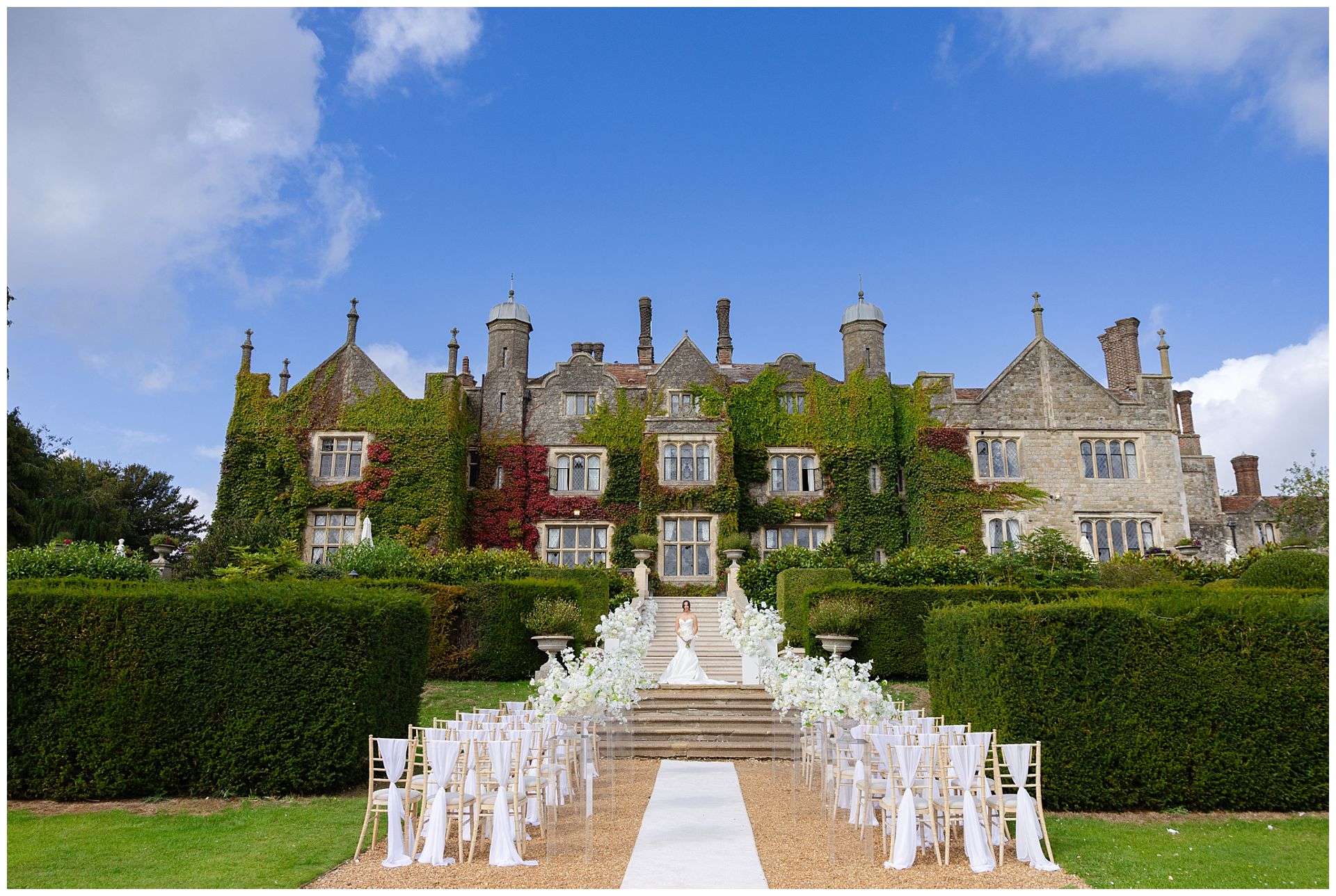 ivy-covered castle wedding eastwell manor photo shoot by louisa dettmer photography