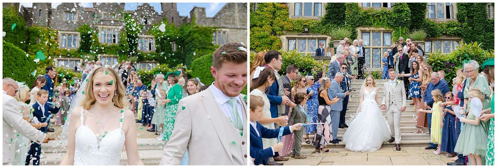 confetti at Eastwell Manor by Louisa Dettmer Photography