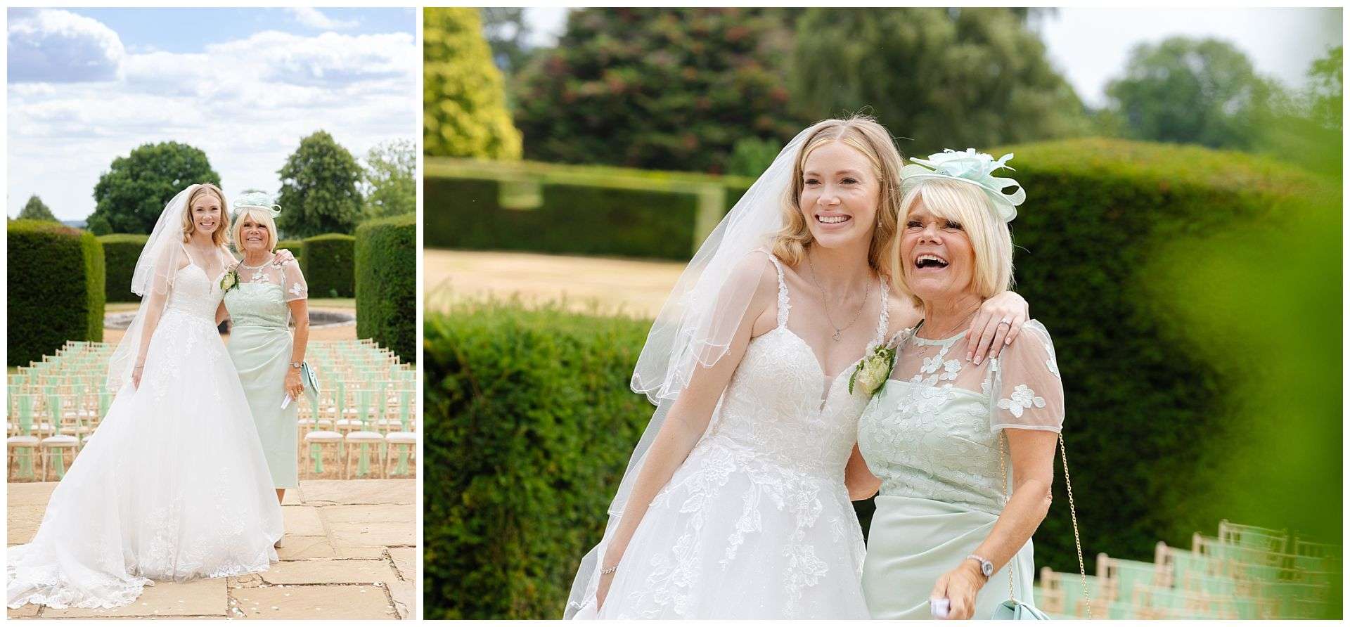 bride and her mum at a Wedding at Eastwell Manor by Louisa Dettmer Photography