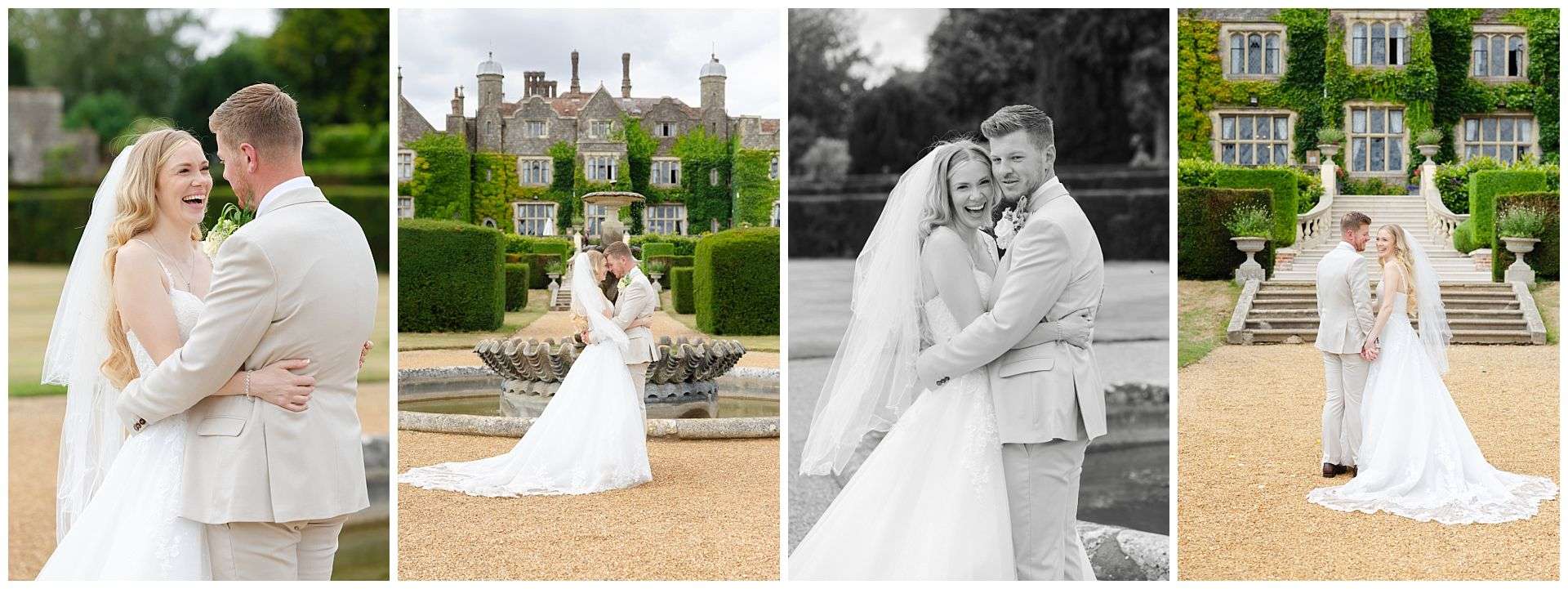 bride and groom at Wedding at Eastwell Manor by Louisa Dettmer Photography