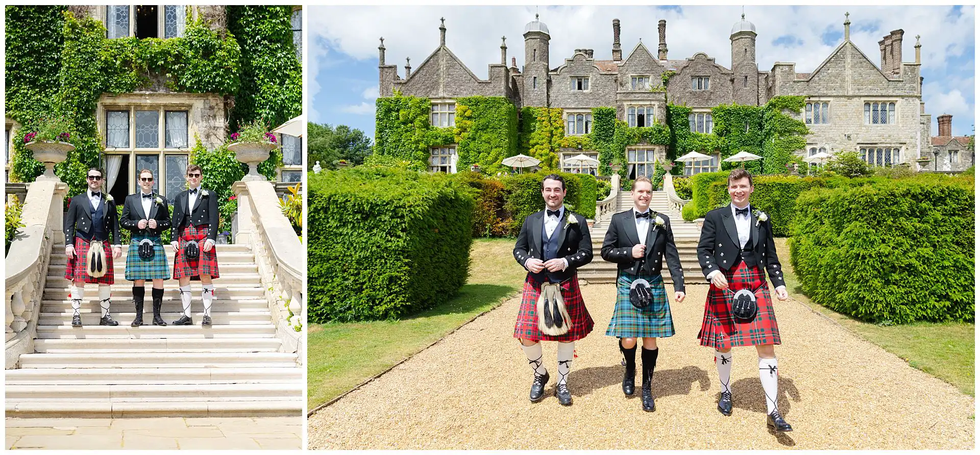 scottish groomsmen at manor groomsmen wedding photos at eastwell manor