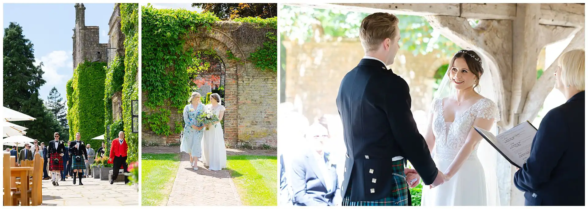 outdoor scottish wedding ceremony wedding ceremony, eastwell manor hotel, louisa dettmer photography