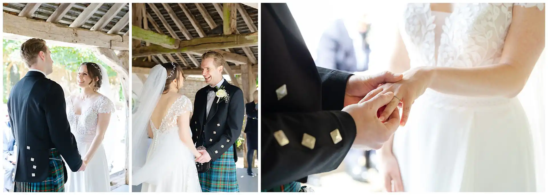 wedding ceremony in kilts wedding ceremony, eastwell manor hotel, louisa dettmer photography