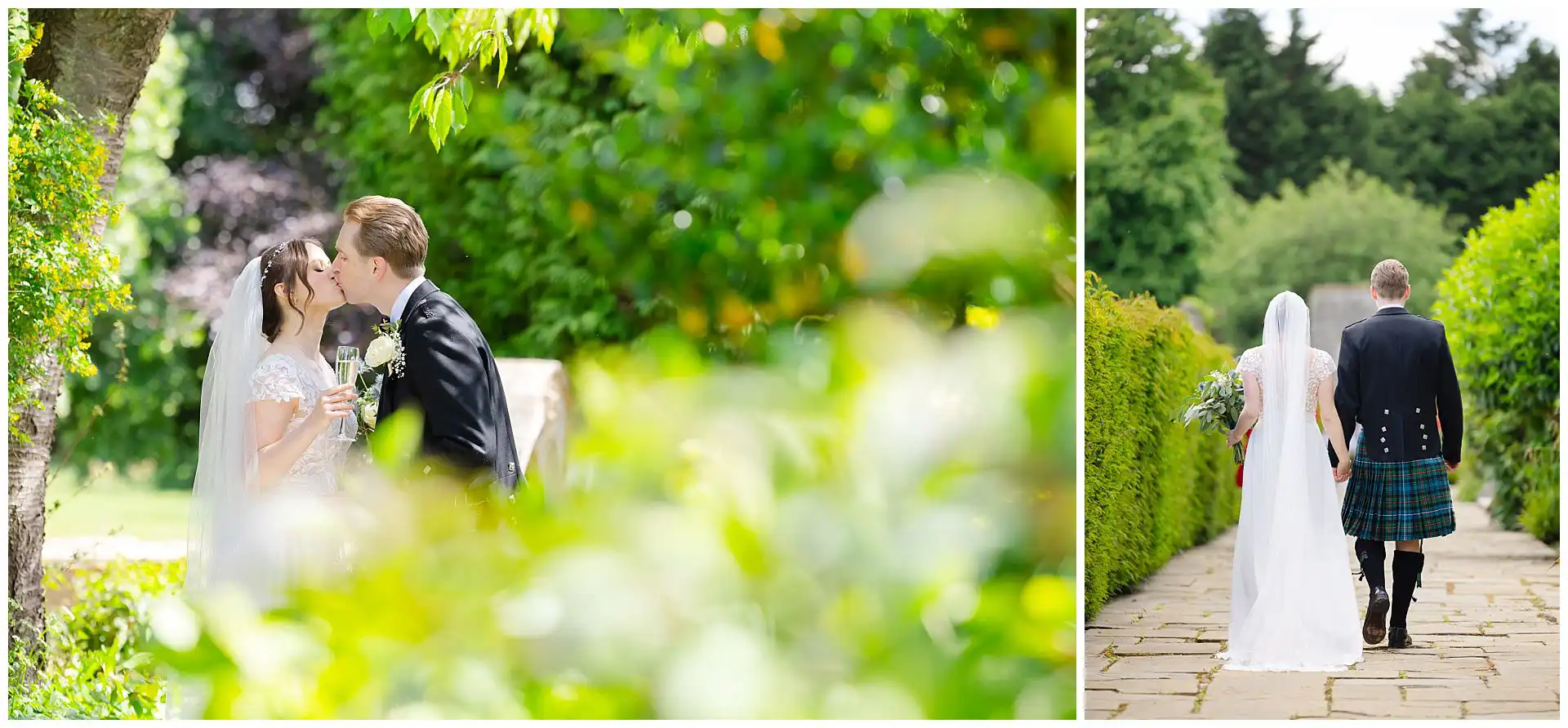 garden wedding kiss wedding photos, eastwell manor hotel, louisa dettmer photography