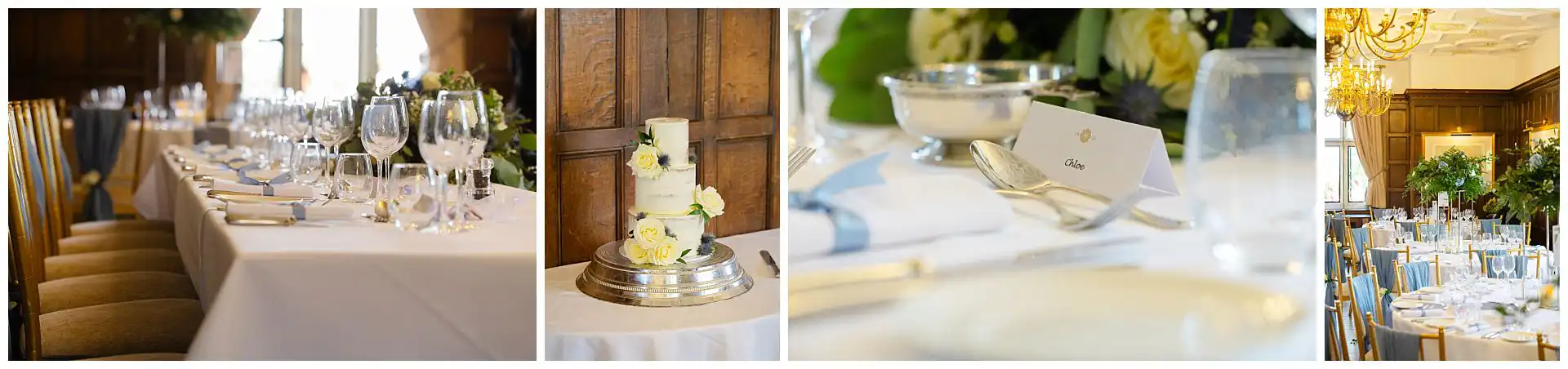 elegant wedding banquet setup eastwell manor hotel