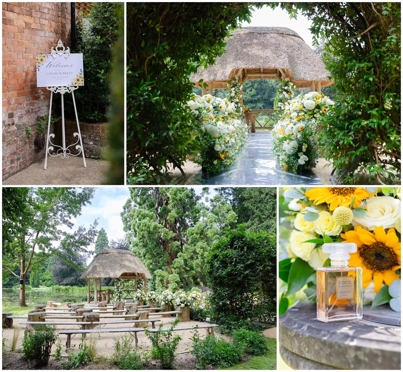 romantic garden wedding ceremony Orangery Maidstone by Louisa Dettmer Photography