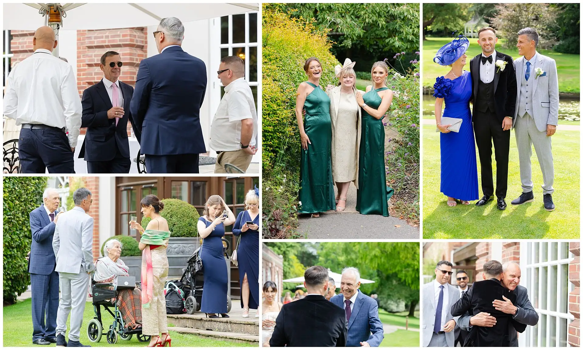 elegant garden wedding guests wedding guests at the Orangery Maidstone by Louisa Dettmer Photography