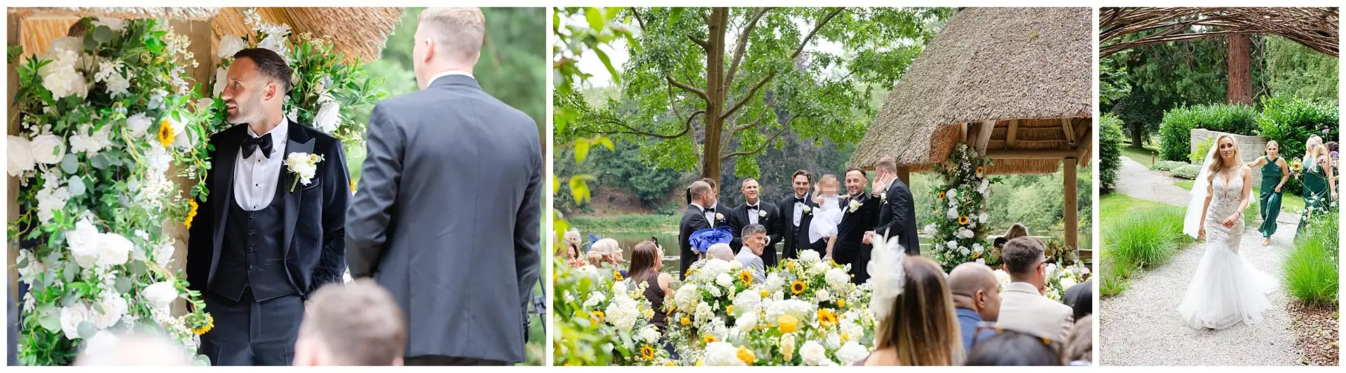 elegant outdoor wedding celebration wedding ceremony at the Orangery Maidstone by Louisa Dettmer Photography