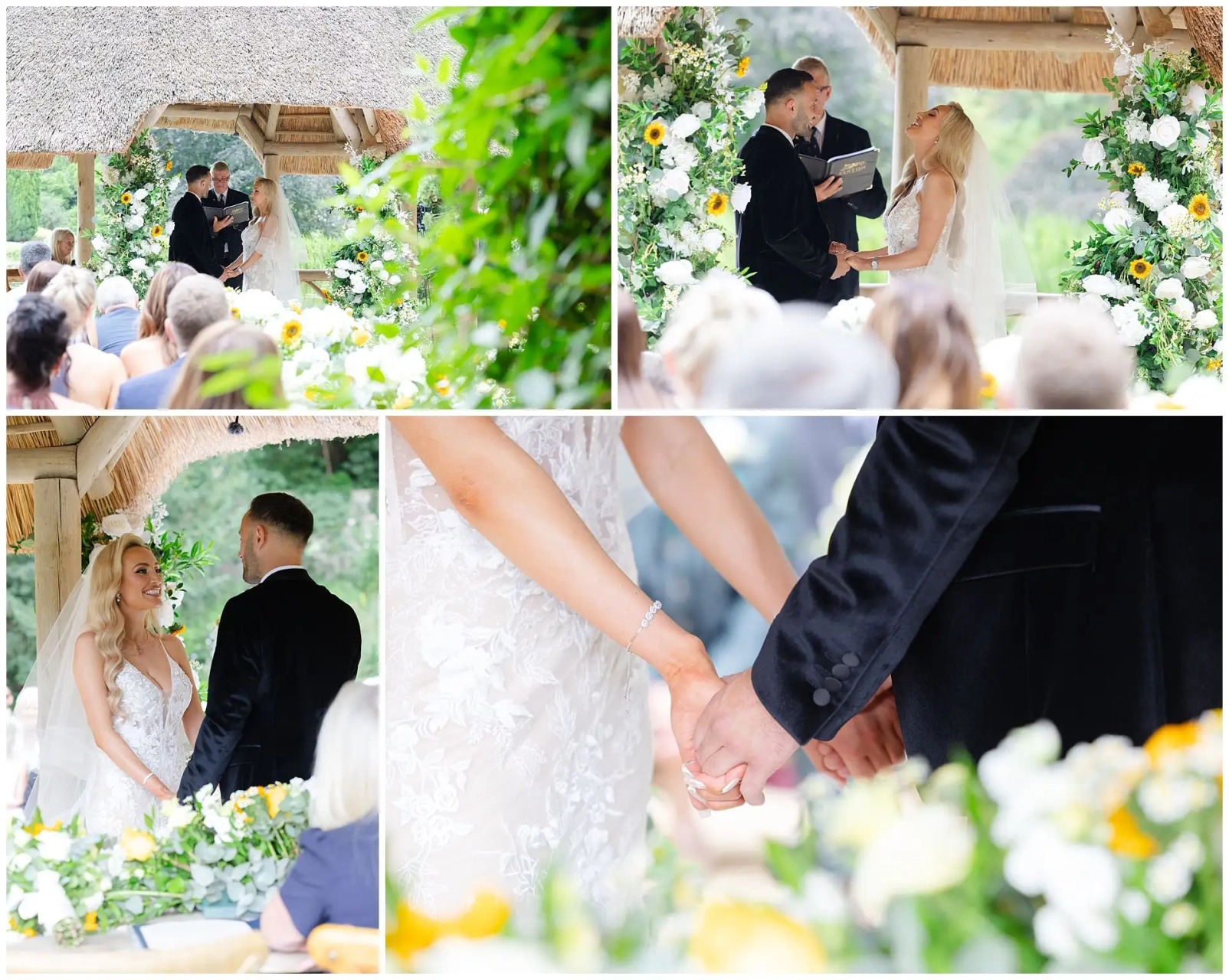 bride and groom exchange vows wedding ceremony at the Orangery Maidstone by Louisa Dettmer Photography