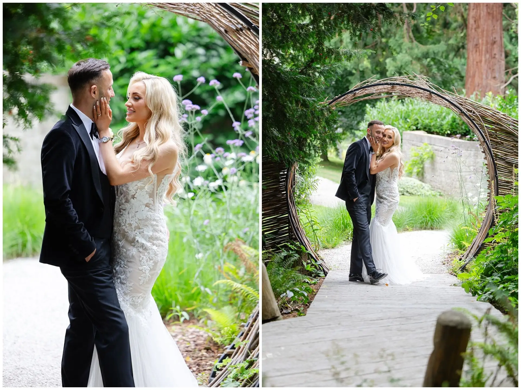 romantic garden wedding portrait Couple photos at the Orangery Maidstone by Louisa Dettmer Photography