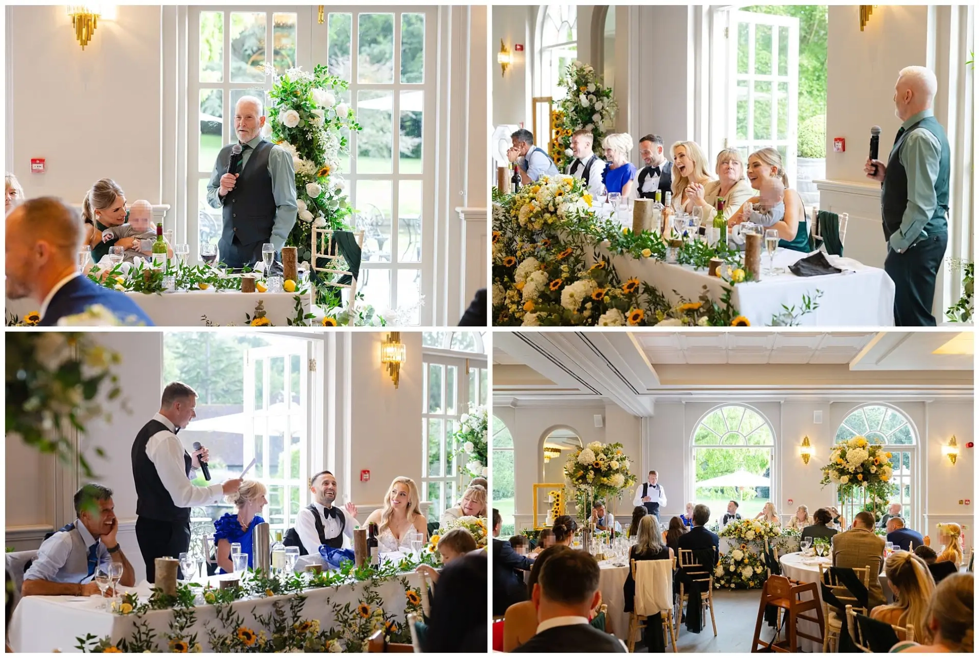 elegant wedding reception toast Wedding speeches at the Orangery Maidstone by Louisa Dettmer Photography