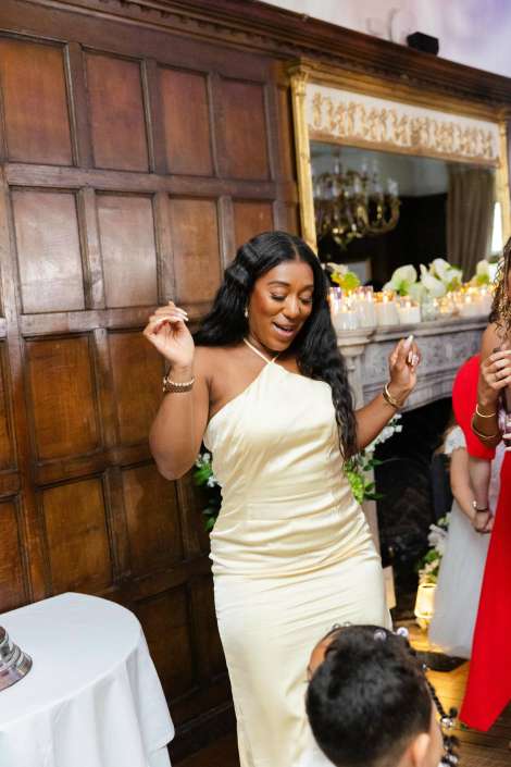 dancing in cream satin dress eastwell manor, louisa dettmer wedding photography
